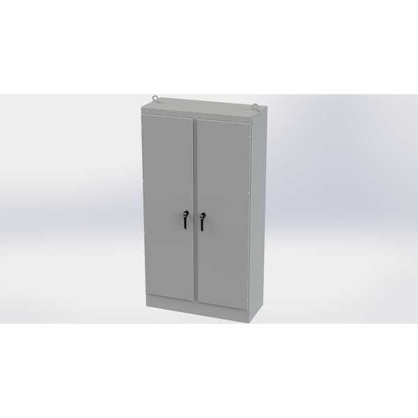 3 Point Latch with Padlock/Keylock Handle Electrical Enclosures, 90 in H, 20 in D, 48 in W